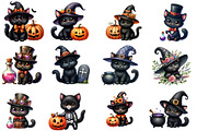 Halloween Black Cat Clipart, an Illustration by Designworld (Thumbnail 3 of 6)