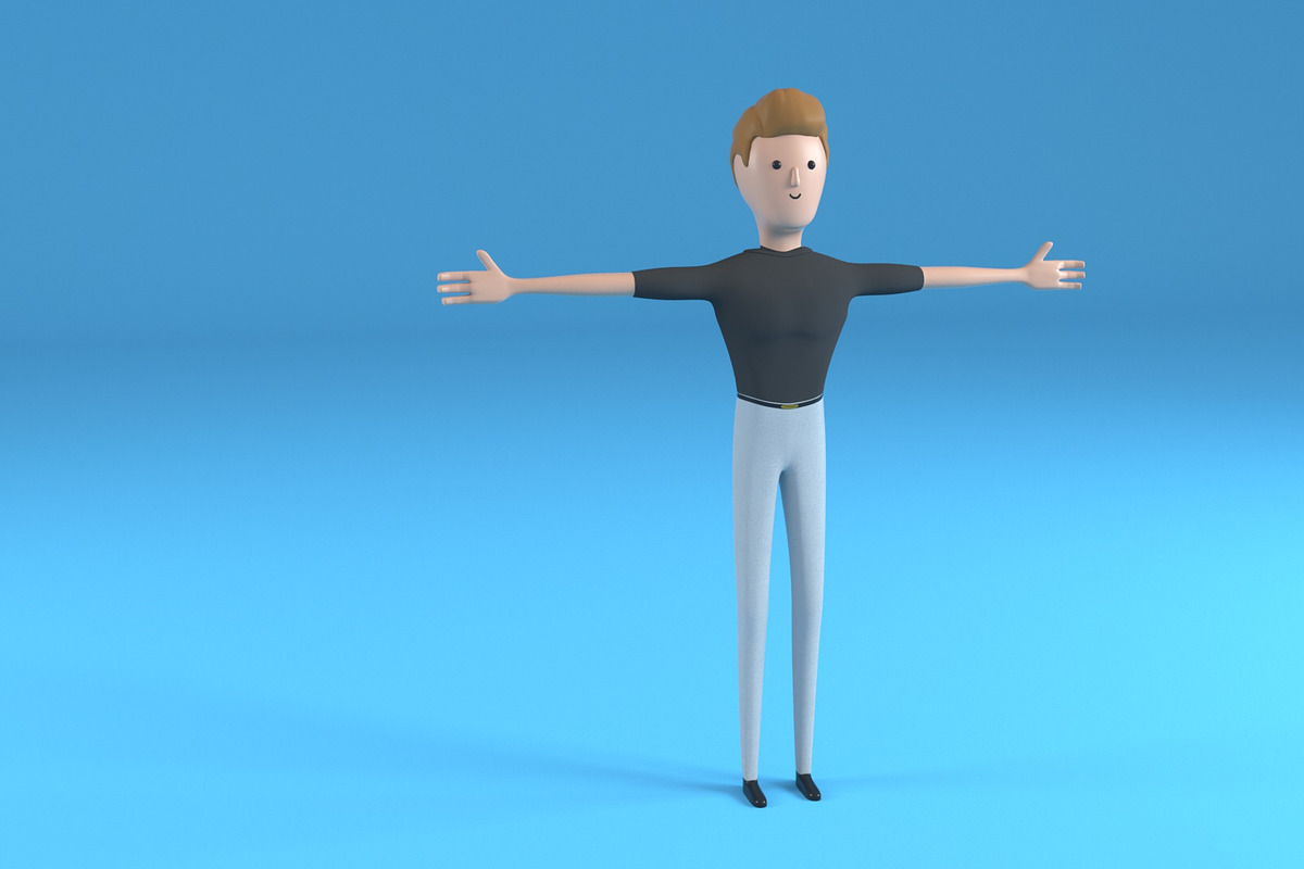 Male Character Chuck, a Characters & Person 3D Model by 3DTreatment (Photo 2 of 6)