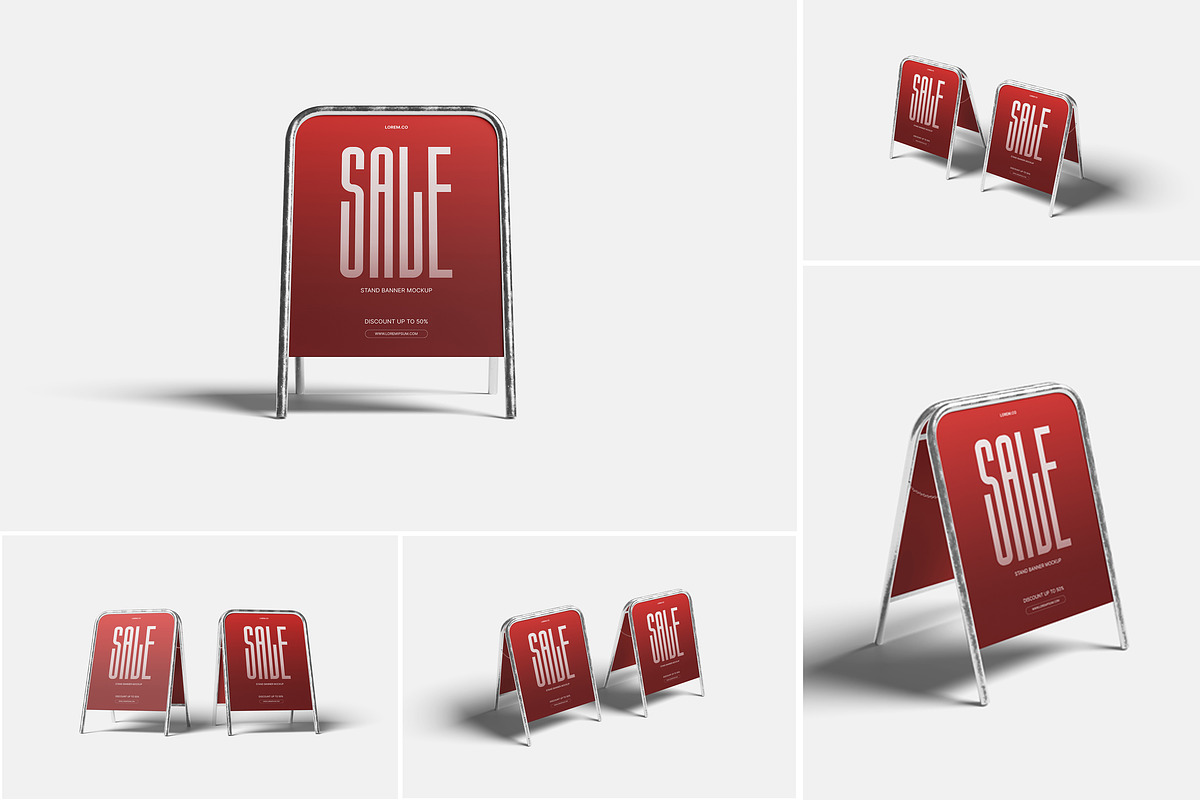 Stand Sign Mockup, a Product Mockup by Indah (Photo 1 of 6)