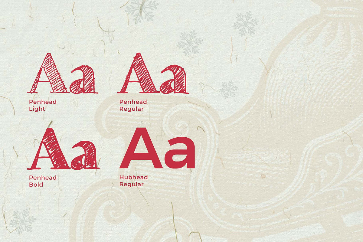 Holiday Sketch Font Duo, a Handwritten Font by Headfonts (Photo 2 of 9)