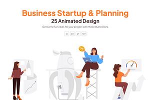 Animated Business Illustration Set, a Finance Illustration by Vectors Market