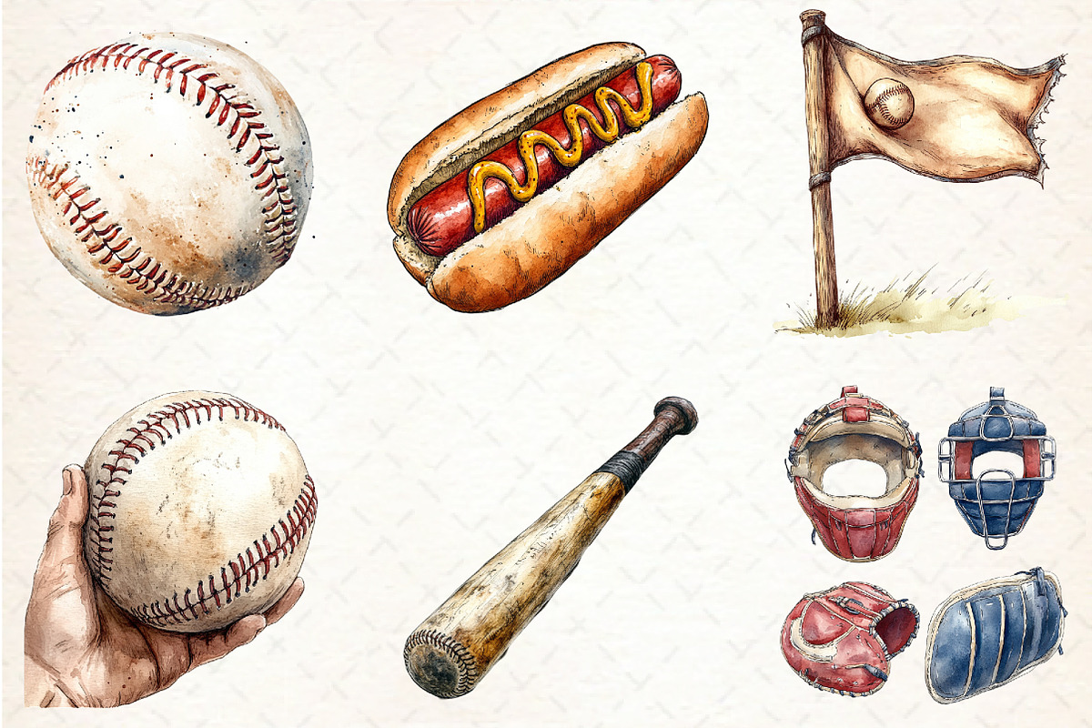 Baseball Bundle PNG, an Illustration by Libby Wishes (Photo 3 of 5)