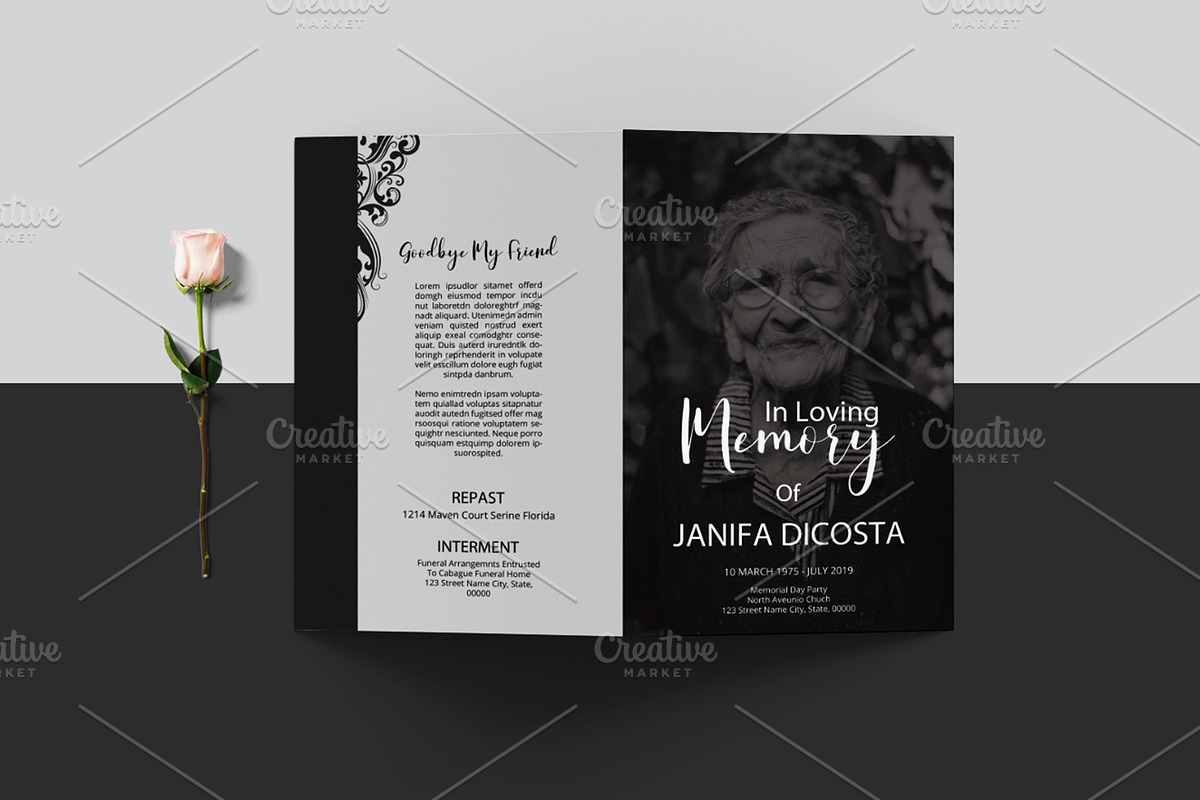 Funeral Program Template-V913, a Brochure Template by Template Shop (Photo 3 of 4)