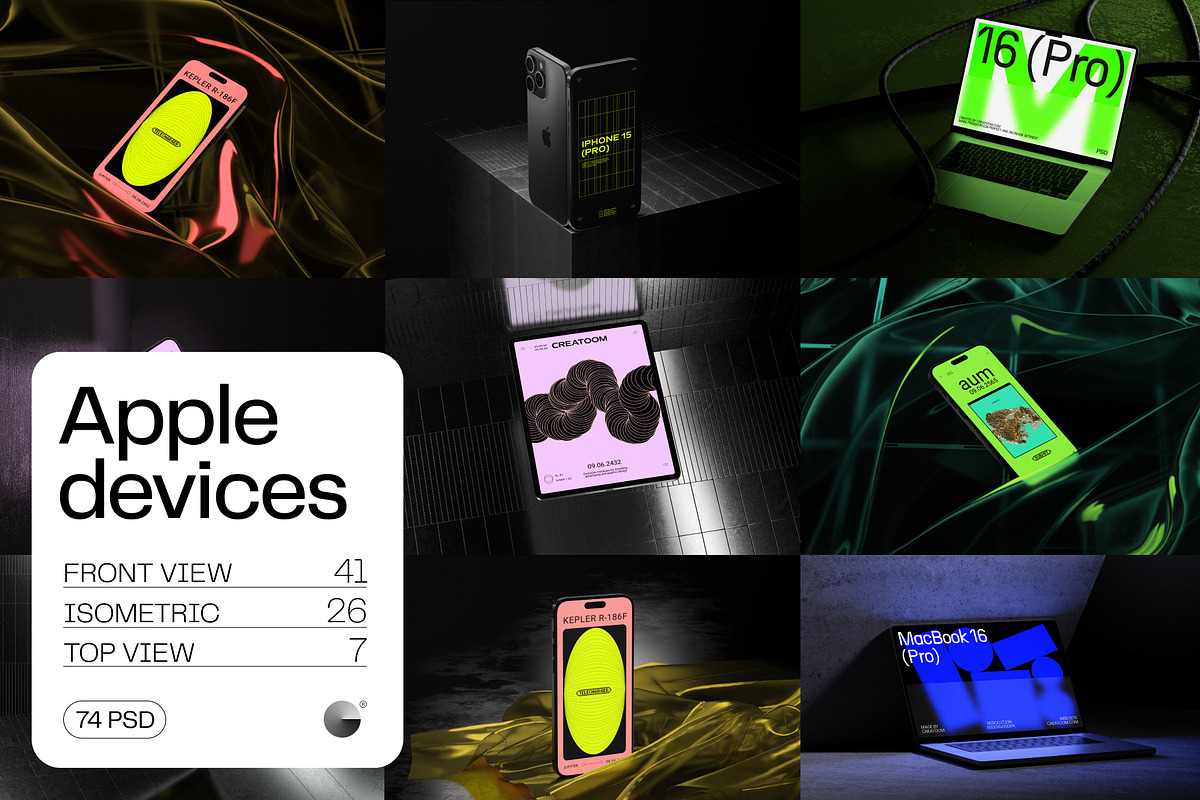 Apple device mockups, a Device Mockup by Creatoom (Photo 1 of 11)