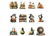 Spooky Halloween Clipart Bundle, a Seasonal Illustration by Nicole Branger Art (Thumbnail 9 of 22)