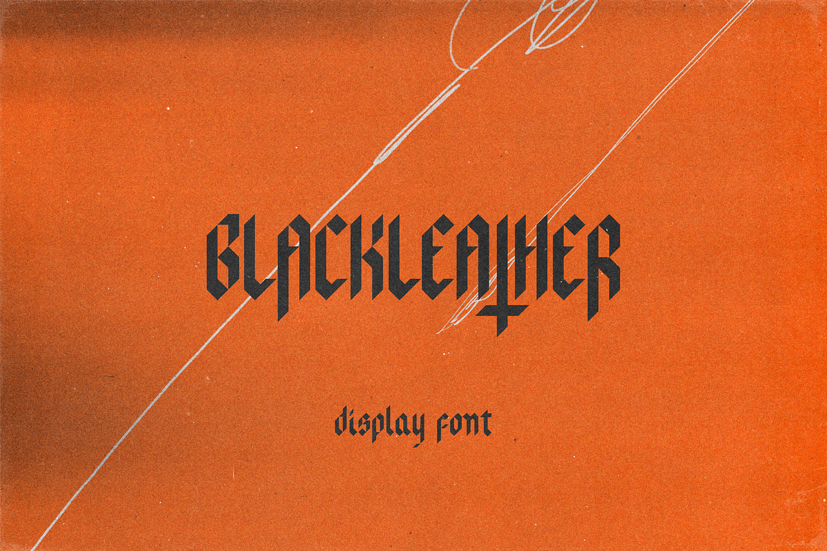 Blackleather – Display Typeface, a Blackletter Font by Clint English (Photo 1 of 6)