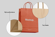 Kraft Paper Shopping Bag Mockup, a Packaging Mockup by Ram Studio LLC (Thumbnail 16 of 16)