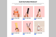 Beauty Product Landing Page, an UI Kit Template by CreativeShaper (Thumbnail 4 of 6)