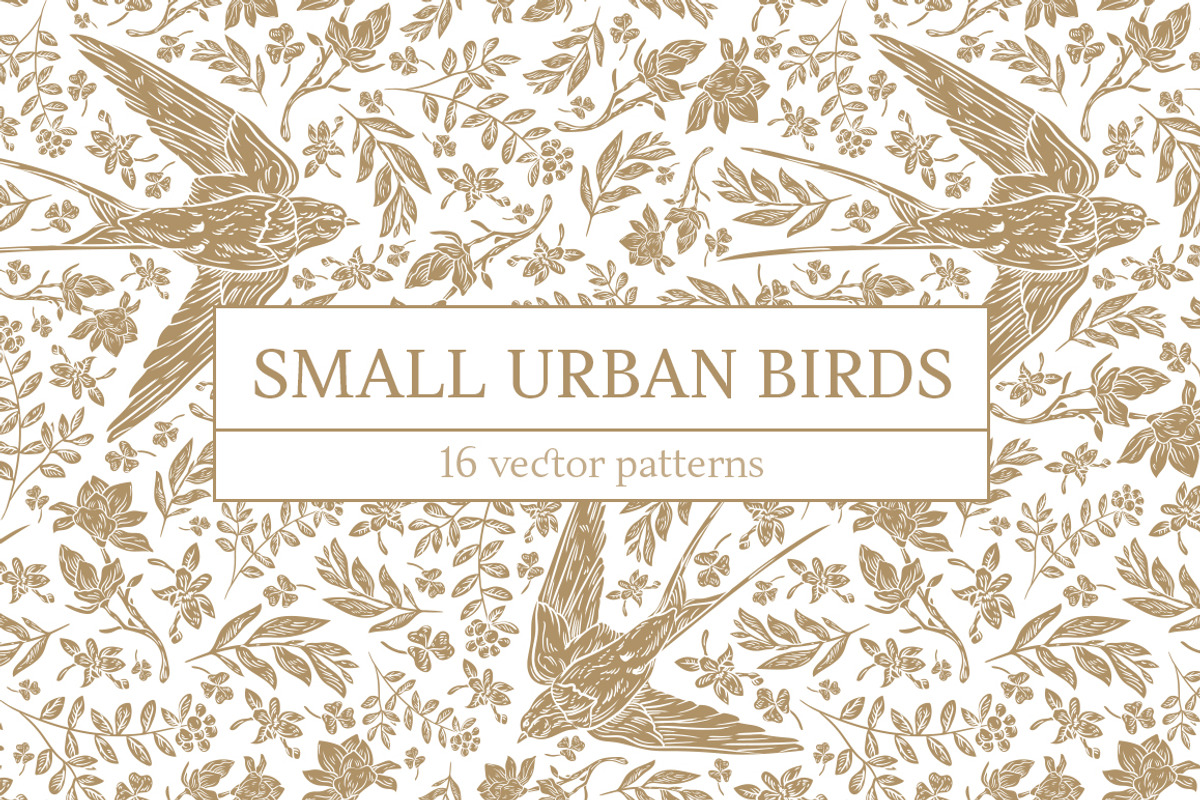 Small Urban Birds patterns, a Pattern Graphic by Piñata (Photo 1 of 13)