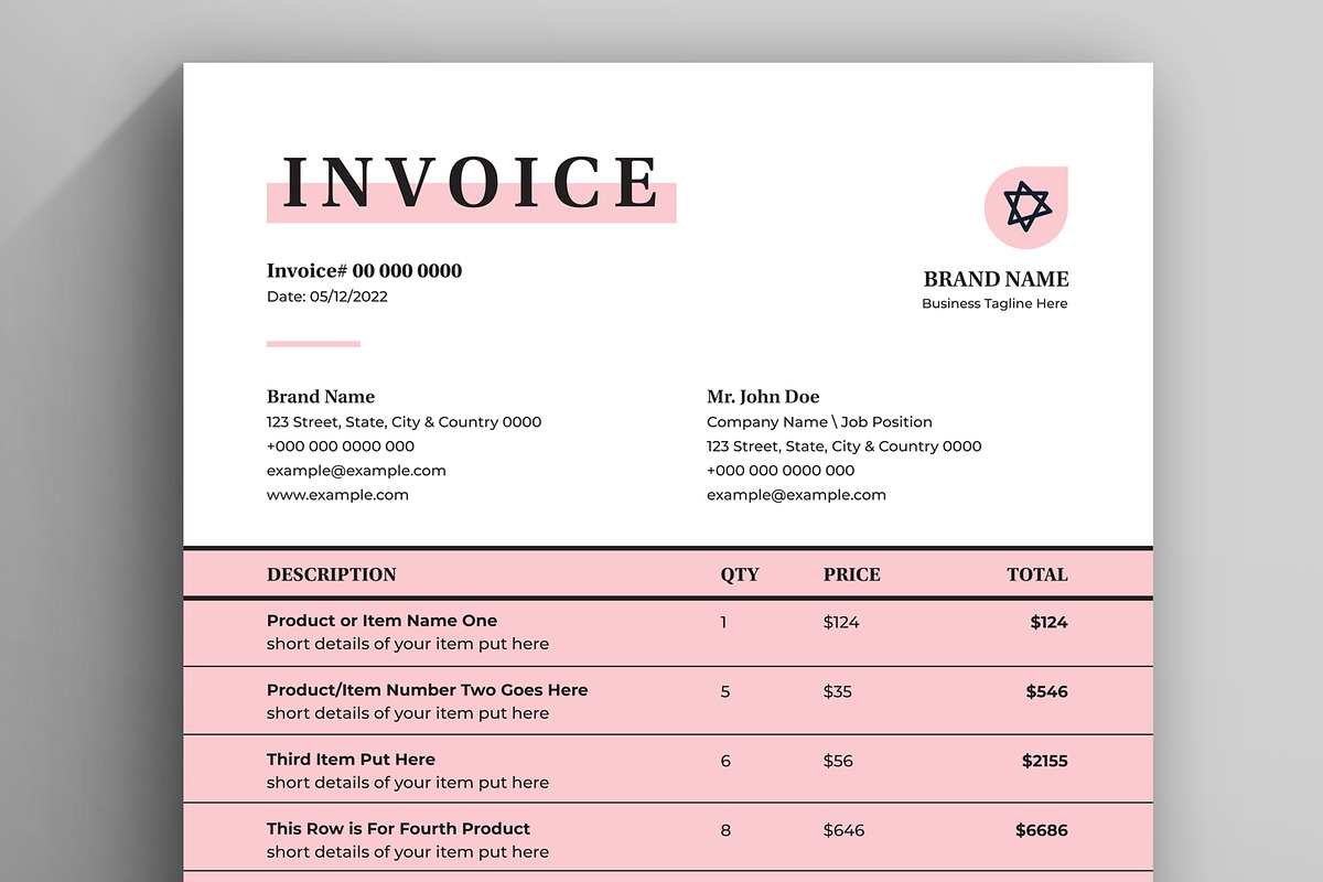 Invoice Template Layout