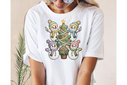 Snowmen Png, Faux Yarn Christmas Png, an Illustration by Designking (Thumbnail 3 of 6)