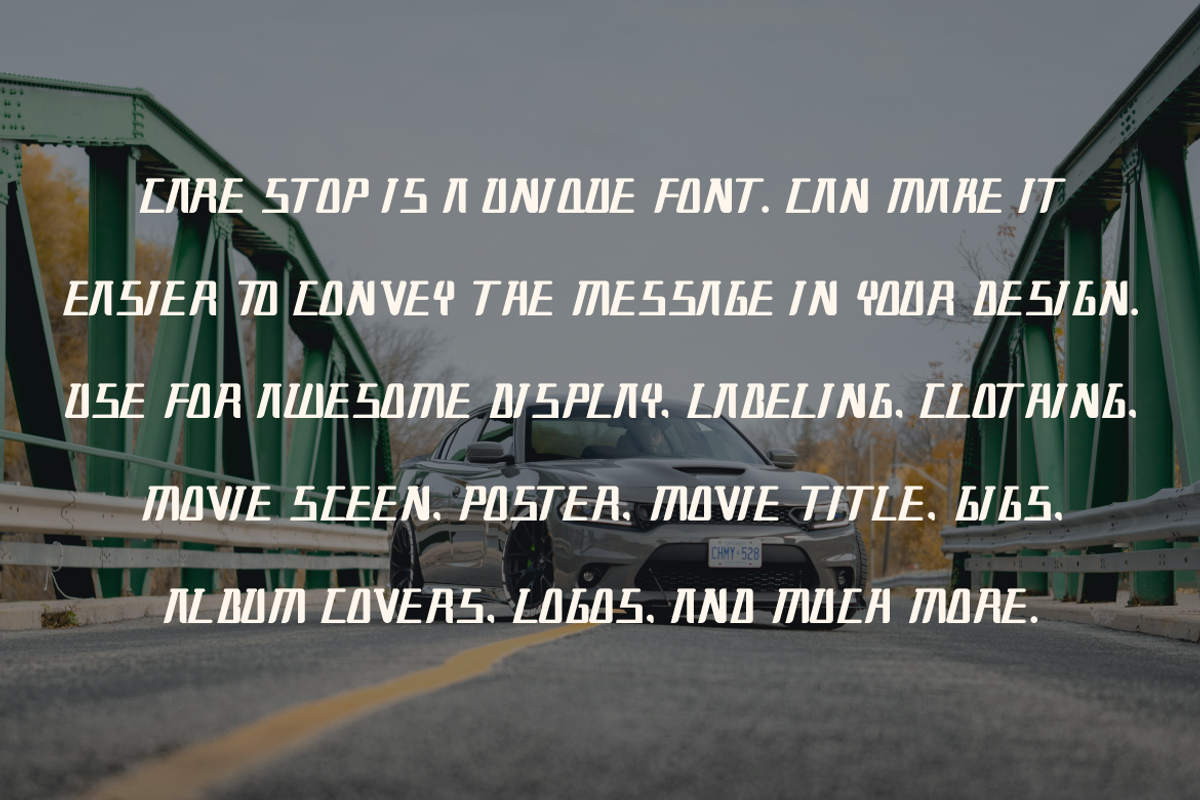 CARE STOP, a Slab Serif Font by Viswal Studio (Photo 2 of 6)