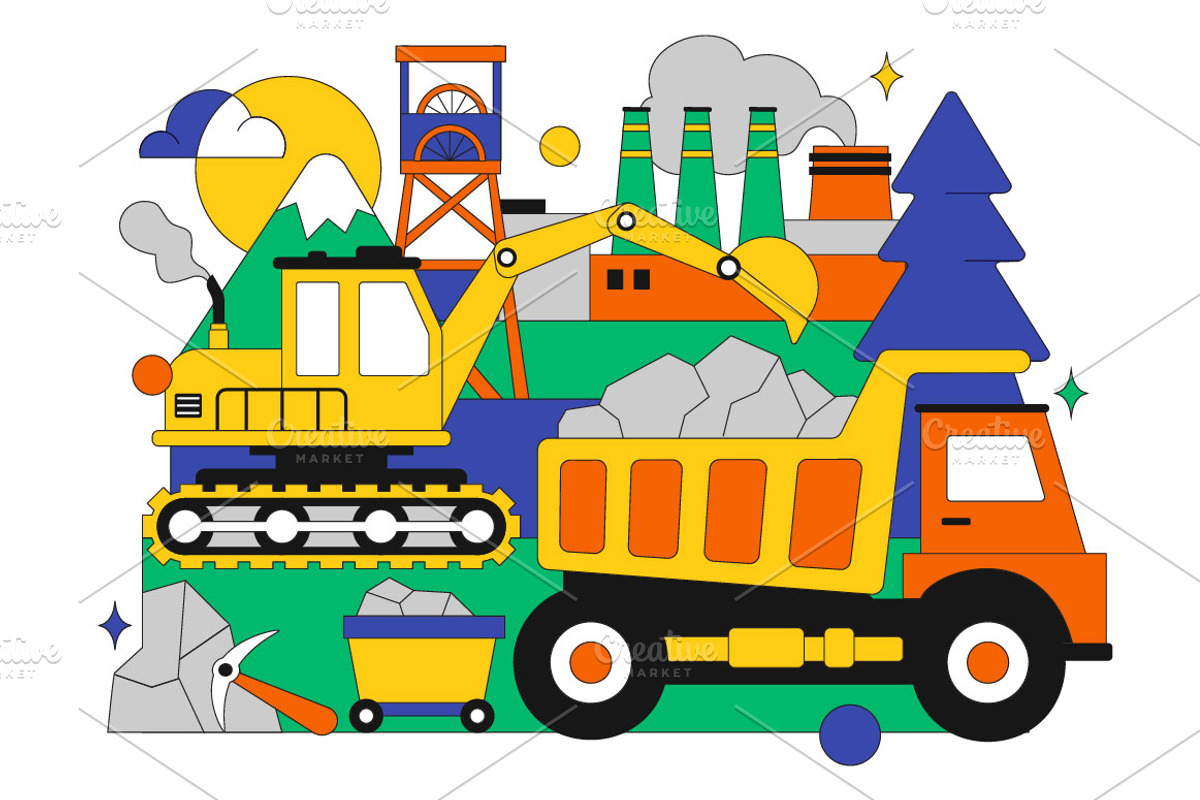 10 Mining Company Illustration, a Work Illustration by denayunebgt (Photo 3 of 4)
