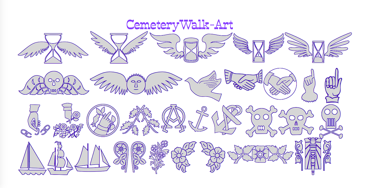 CemeteryWalk, a Symbol Font by Ingrimayne Type (Photo 9 of 10)