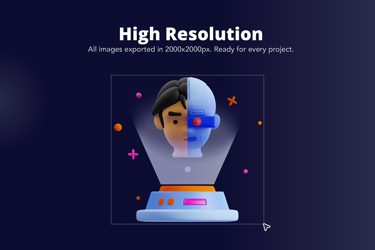 3D Technology Icons, an Object 3D Model by Flat Icons (Photo 7 of 8)