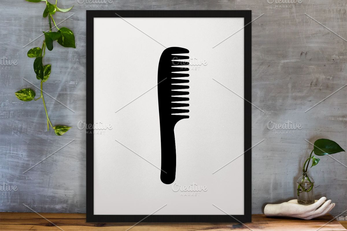Comb Silhouette SVG, an Object Illustration by newminddesign (Photo 3 of 3)