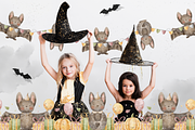 Halloween Bats watercolor clip art, an Illustration by Nastya Brekhova (Thumbnail 6 of 14)