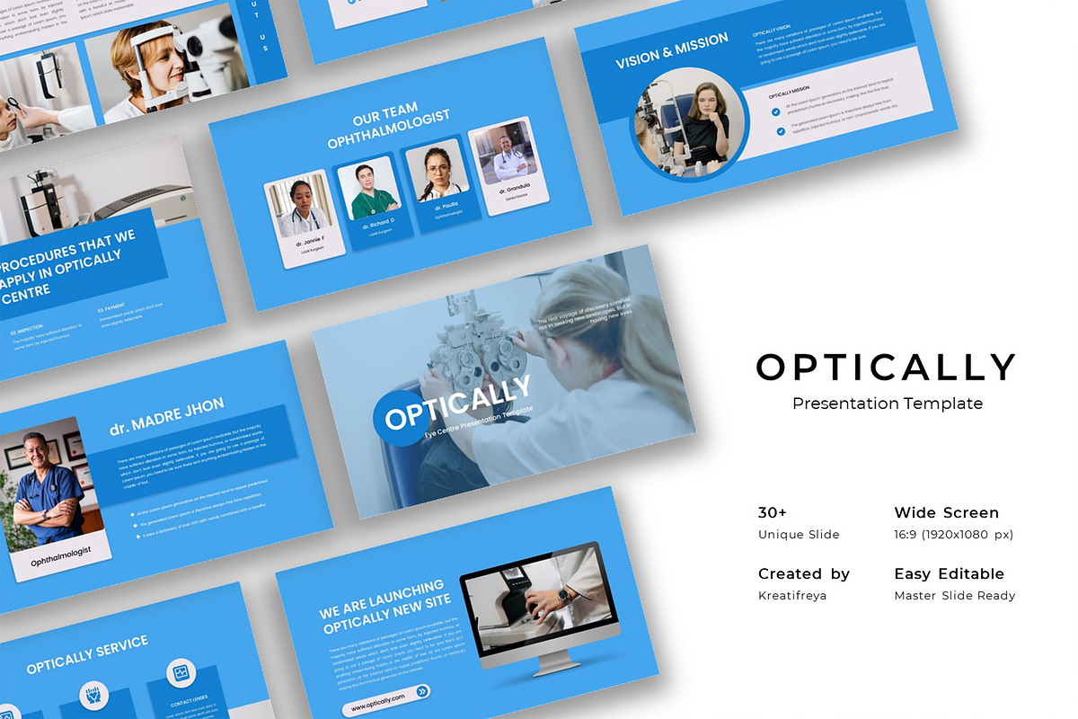Optically – Medical Google Slide, a Presentation Template by kreatifreya (Photo 1 of 5)