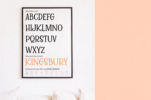 Kingsbury, A Darling Serif Caps Font