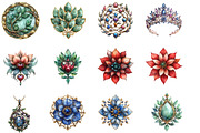 Elven Forest Emblems CLIPART, an Illustration by Designworld (Thumbnail 2 of 4)