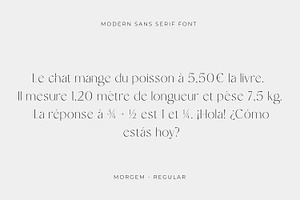 Morgem Modern Sans Serif Font