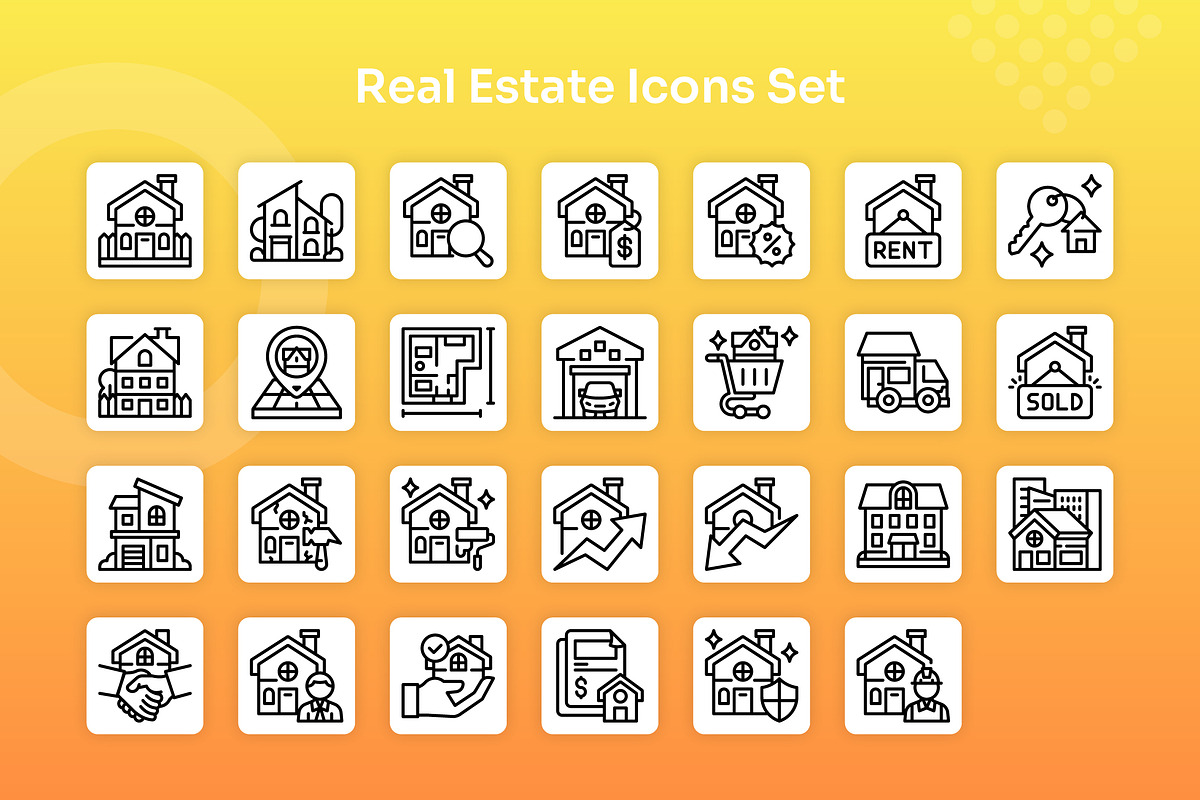 Real Estate Icons Set - Line, an Outline Icon by Kmg Design (Photo 2 of 2)
