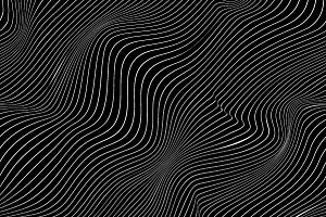 Curved White Lines On Black