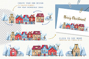 Christmas House, a Texture Illustration by Watercolor by Tonia Tkach (Thumbnail 3 of 7)