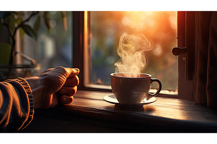 aroma person home morning coffee ai, a Food & Drink Photo by pikepicture