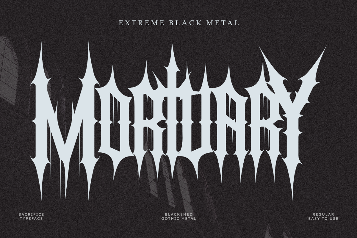 Sacrifice - Gothic Metal Font, a Symbol Font by Masyafi Studio (Photo 5 of 9)