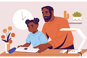 Kids studying, doing homework set, an Education Illustration by PaperTrident (Thumbnail 8 of 8)
