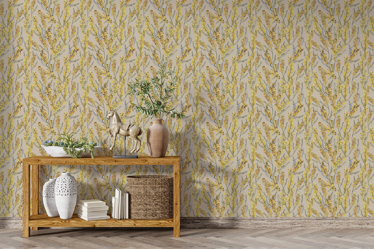 Pattern MIMOSA, a Decorative Illustration by PASHKOVA (Photo 8 of 18)