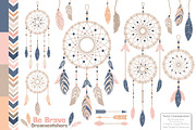 Navy & Blush Dreamcatcher Clipart, an Illustration by Amanda Ilkov (Thumbnail 1 of 4)
