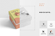 Square Gift Box Mockups, a Packaging Mockup by GfxFoundry (Thumbnail 7 of 7)