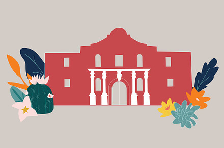 Illustration of the Alamo