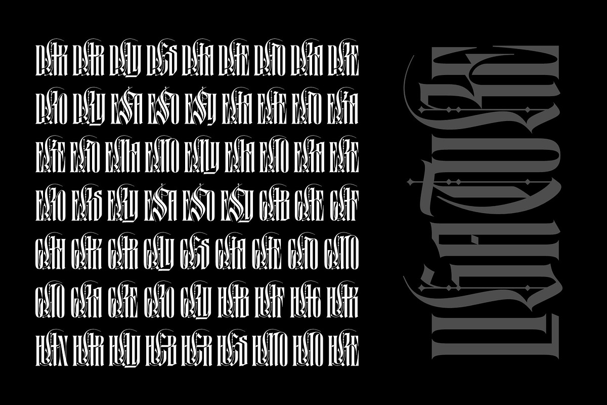 Black Letterfly Typeface, a Blackletter Font by alit design (Photo 15 of 20)