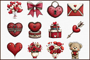 Watercolor Soft Love Clipart, an Illustration by Sublimation Artist (Thumbnail 3 of 6)