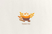 Pumpkin Spice Autumn Clipart, a Seasonal Illustration by Nadezhda Mikhailova (Thumbnail 10 of 10)