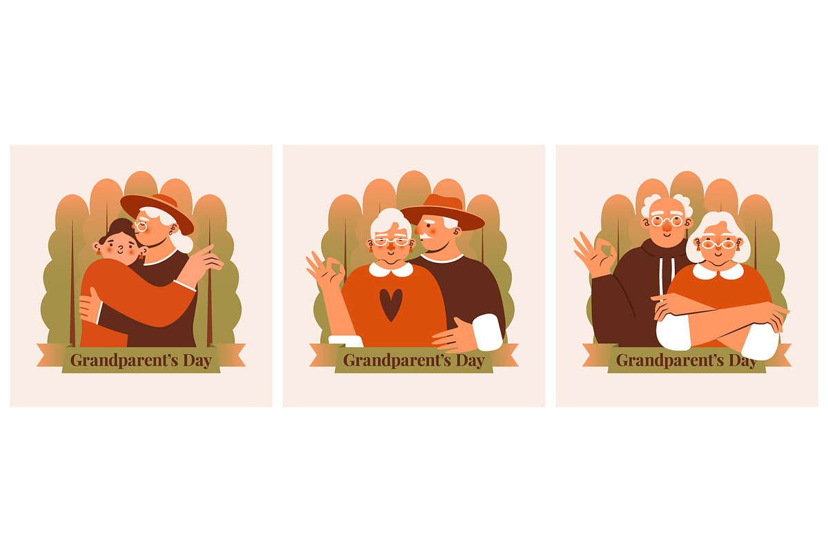 Grandparent's Day. Active old age., a Person Illustration by Renberrry.Store (Photo 8 of 10)
