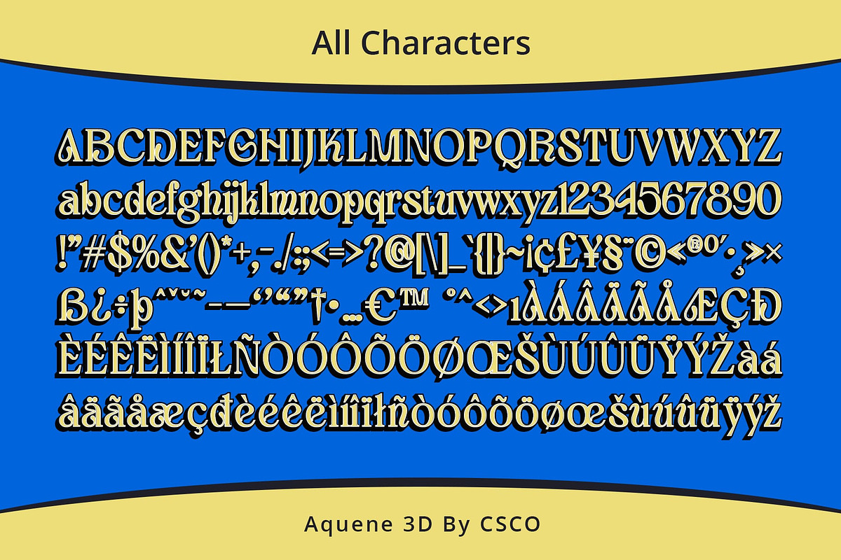 Aquene 3D, a Serif Font by Craft Supply Co. (Photo 7 of 8)