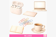 Work From Home Watercolor PNG, a Decorative Illustration by illuztrate (Thumbnail 2 of 8)