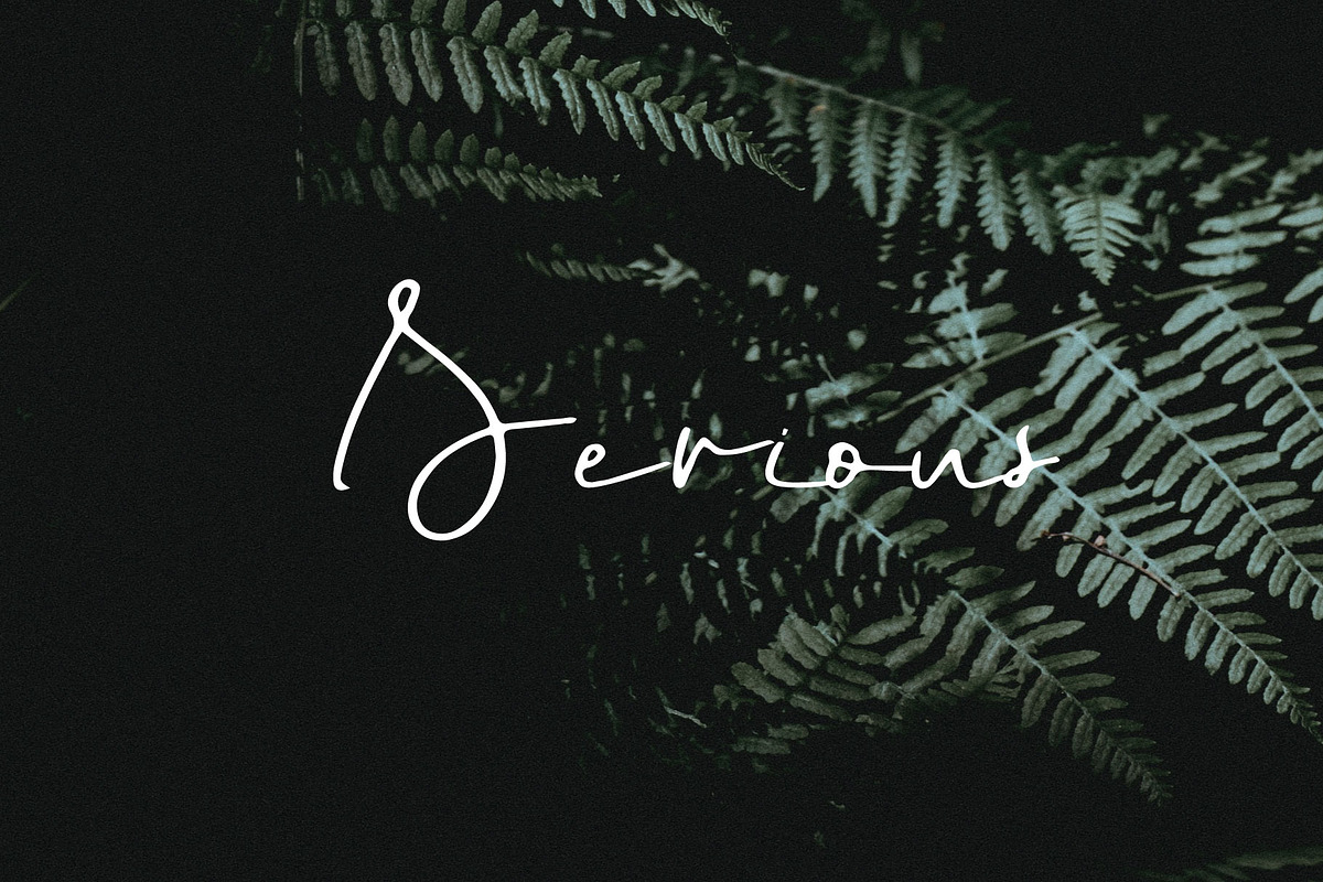 Serious Font preview 2