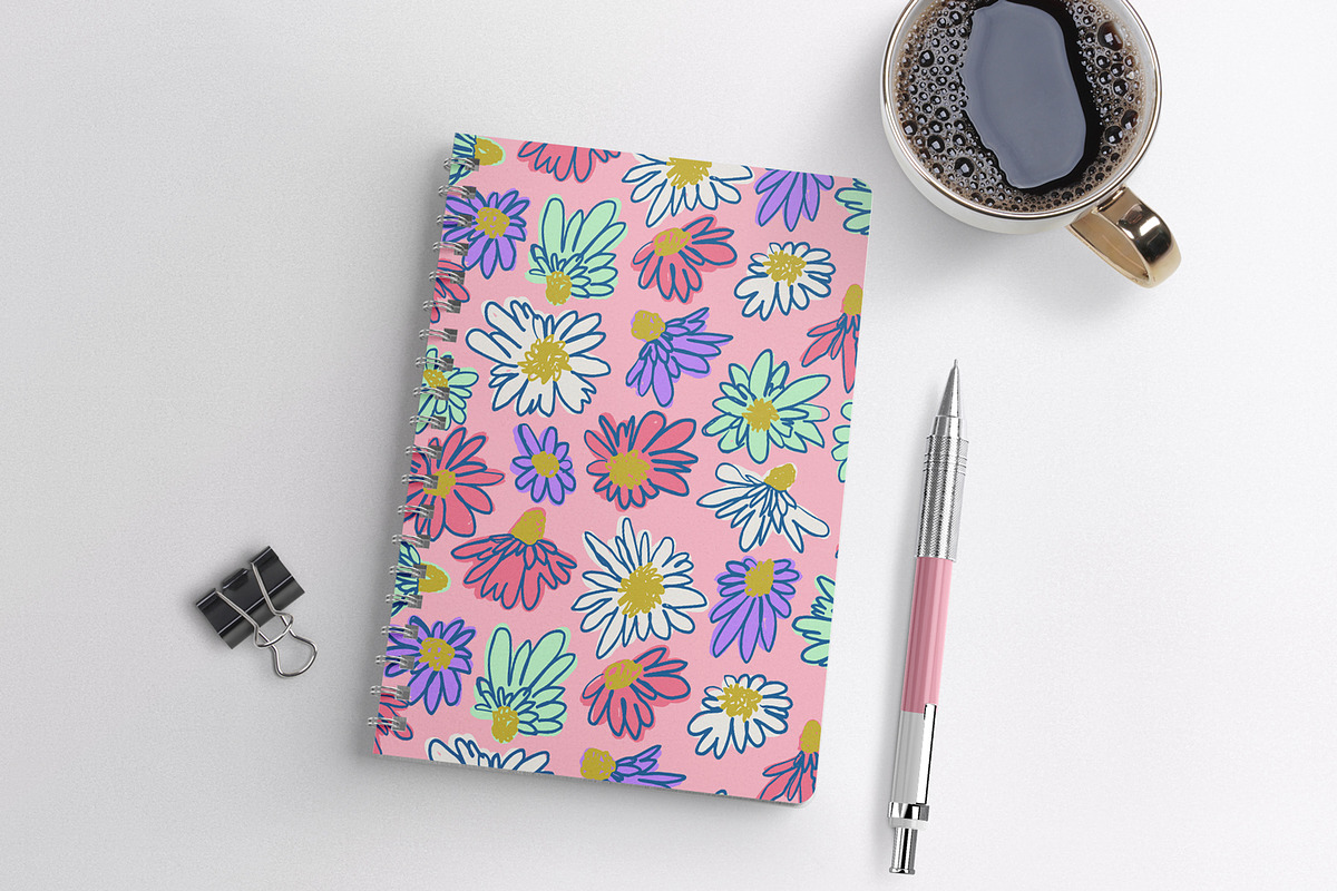 Sketchy Daisy Naive Floral Patterns, a Pattern Graphic by Rose Design (Photo 7 of 9)
