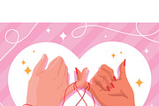 Eternal Love Red Thread, a Person Illustration by MISS CHATZ (Thumbnail 2 of 3)