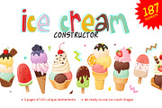 80 Ice Creams + Constructor Elements, an Illustration by Moonery's (Thumbnail 1 of 9)