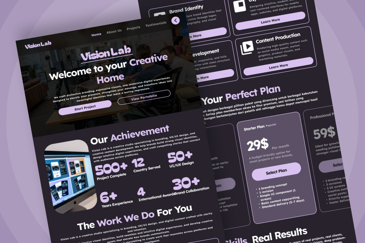 Vision Lab - Portfolio Landing Page, a Landing Page Template by productype1 (Photo 4 of 5)