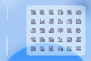 Financial Report Icon Set, an Outline Icon by Nathaya Studio (Thumbnail 2 of 2)