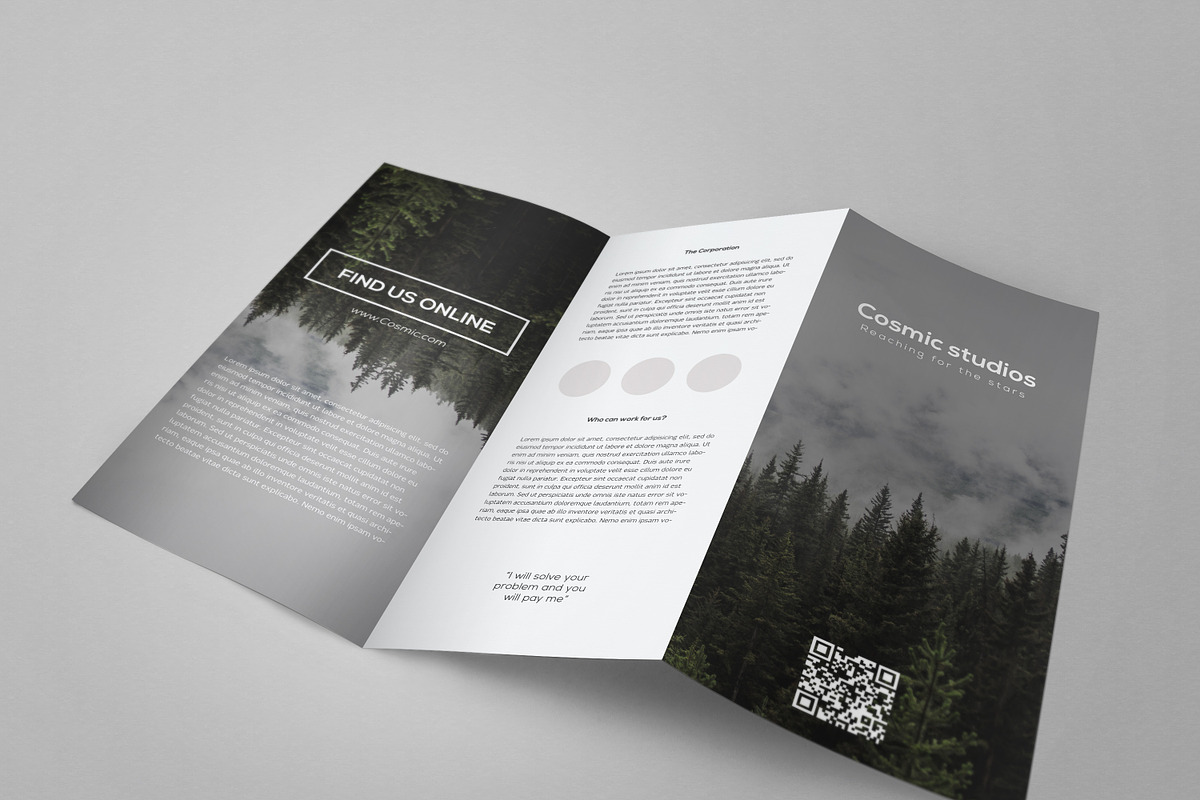 Cosmic Trifold Brochure Template, a Brochure Template by Sphere (Photo 2 of 6)