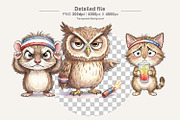 Funny Patriotic Animal PNG, an Illustration by Artnoy (Thumbnail 3 of 8)