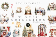 Winter & Christmas Watercolor, a Decorative Illustration by Lana Elanor (Thumbnail 1 of 11)